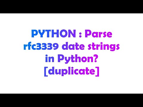 PYTHON : Parse rfc3339 date strings in Python?