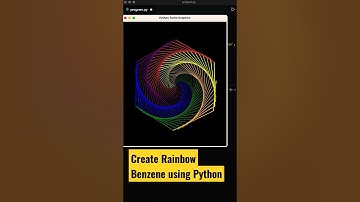 Love coding ❤️❤️  Print Rainbow Benzene using python #shorts #coding #programming