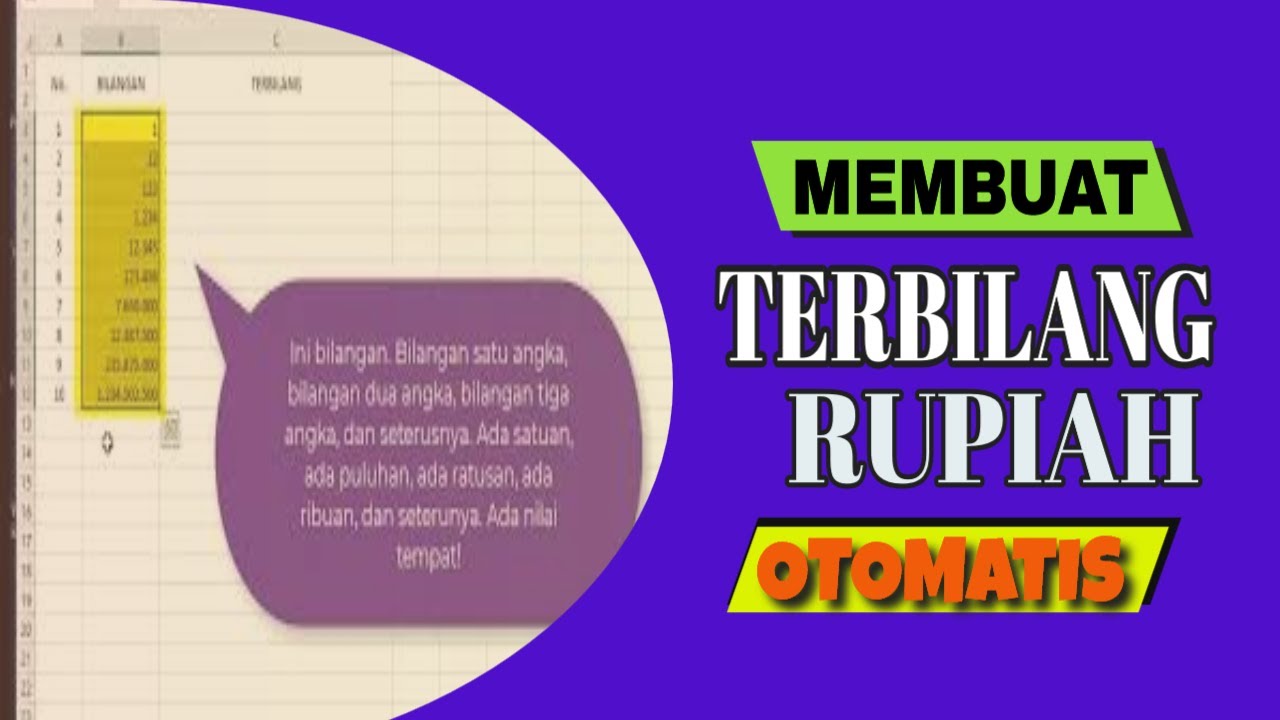 Cara Membuat Terbilang Rupiah Otomatis Di Excel YouTube Cara membuat terbilang rupiah otomatis di excel youtube