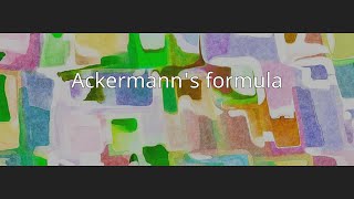 Ackermann's formula