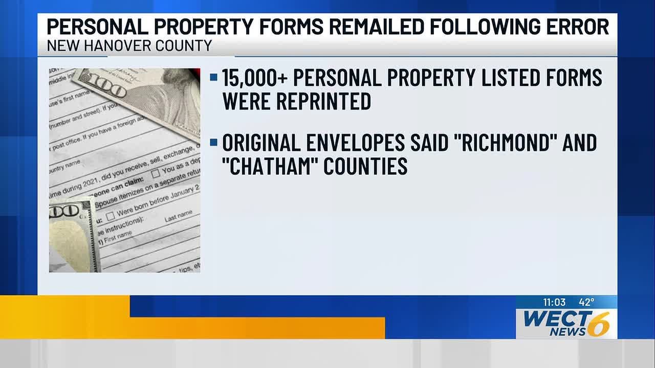 New Hanover County reprints 15,000 tax forms after vendor error