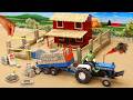 Mini Tractor Building Boundary Wall 🧱🚜 DIY Mini House Construction | Amazing Mini Farming