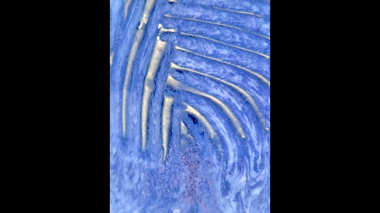 Coyote's Lapis Satin with  Amaco Phase Glaze Lunar Pink