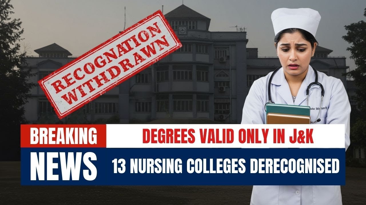 INC отзывает признание 13 институтов сестринского дела в штате Джамму и Кашмир