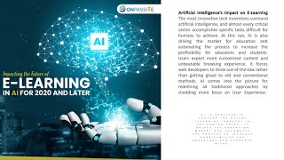 #ONPASSIVE BLOG VIDEO: Impact of E Learning in 2020 and Later Using AI screenshot 4