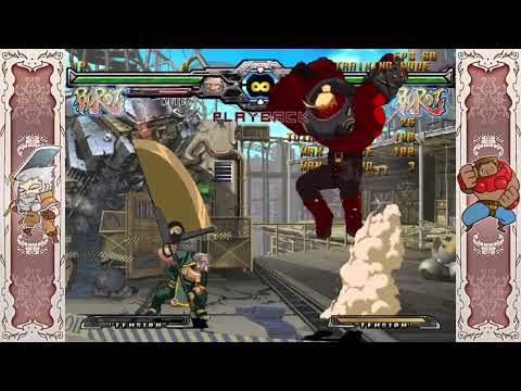Guilty Gear XX Accent Core Plus R - YUMEGIWA LAST KLIFF ~ vs. Potemkin combo clips etc.