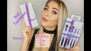 New Ultimate Eye Set 5 Eye Essentials Real Techniques brushes Review + Demo | Ingrida G
