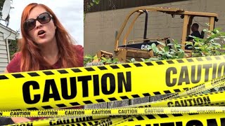 Crazy Bulldozer Almost Destroys Our Shed Grim Begs For New House