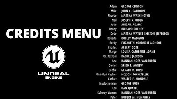 How to Make a Credits Menu in Unreal Engine 5