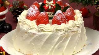 How to Make Christmas Cake (Strawberry Sponge Cake Recipe) | Cooking with Dog