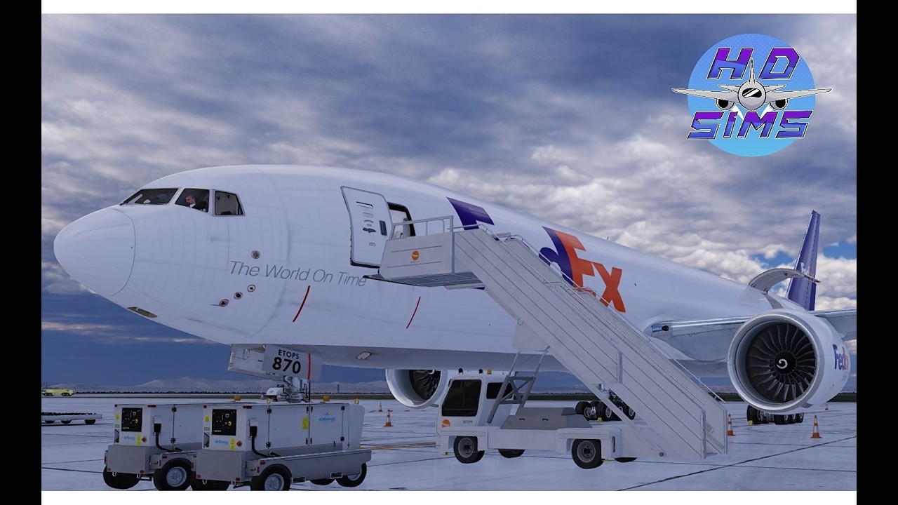 Full Cargo Flight Simulation | Boeing 777-200F FEDEX KSLC - KLAX - YouTube