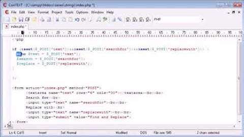 Beginner PHP Tutorial   55   Creating a Find and Replace Application Part 2   YouTube