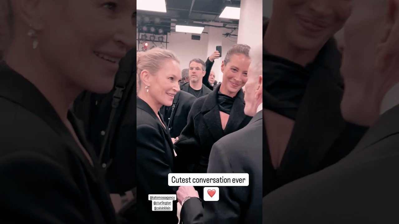 Christy Turlington, Kate Moss and Calvin Klein during New York Fashion Week. 