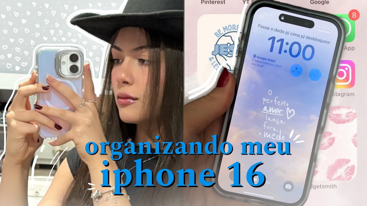 Decorando e organizando meu iPhone 16 pela primeira vez!!! Ficou muito lindo 😍🩵