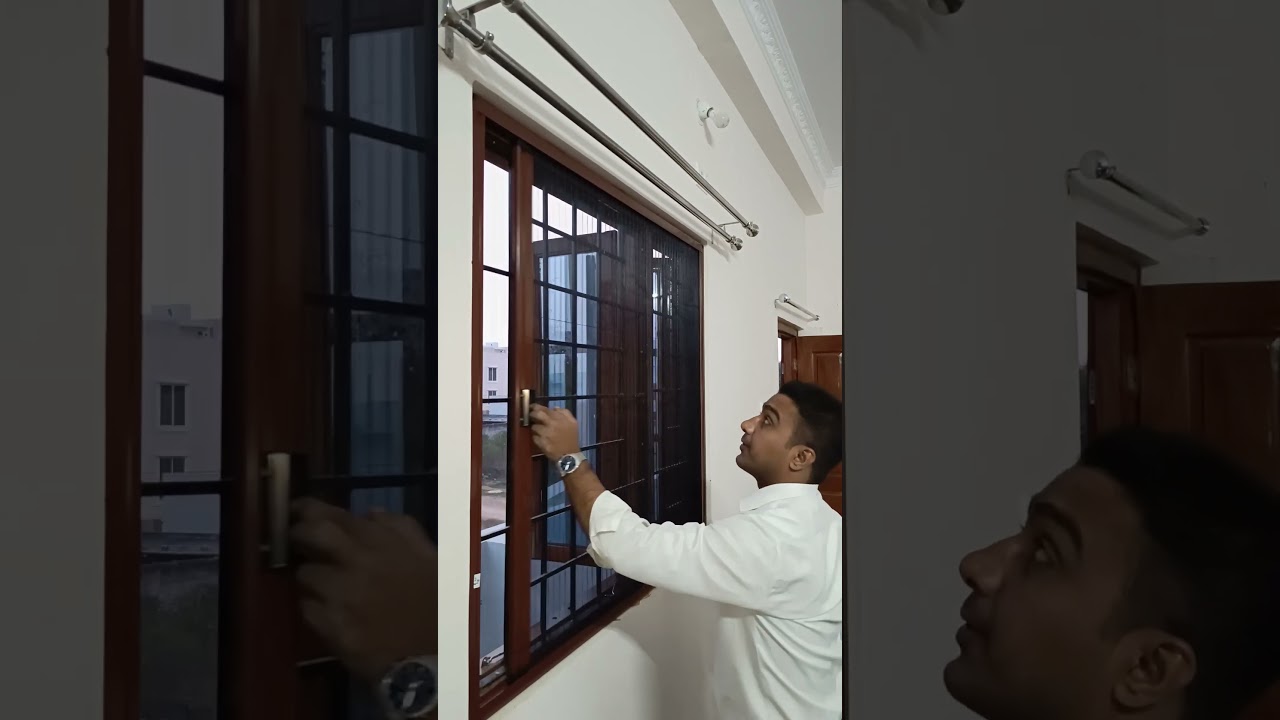 Mosquito pleated single window honey goldframe black mesh 