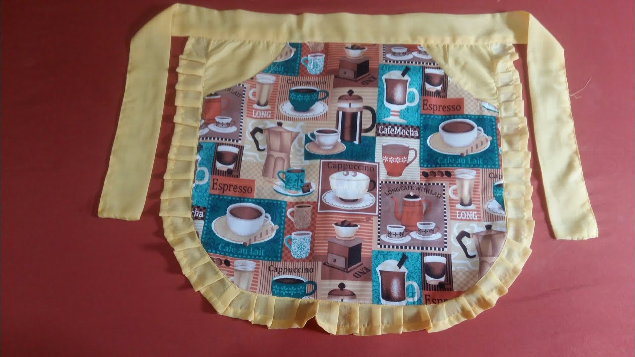 تفصيل وخياطة مئزر(طابلية)المطبخ بالجيوب مودال جديد💥 بأقل تكلفة معى سعر البيع