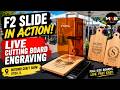xTool F2 Slide in Action! Perfect Cutting Board Engraving LIVE at Market at the Mills