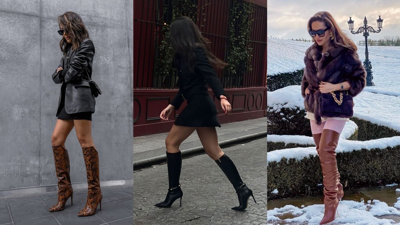 Most demanding and Incredible collection of Leather Long High Heel Boots for women 
