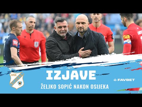 Željko Sopić nakon Osijeka - 26. kolo (2023./2024.)