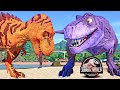 MAX Level 40 T-REX vs ADULT CHOMPER, I-REX, Dracodentitan Dinosaurs Fight 🌍 JURASSIC WORLD EVOLUTION