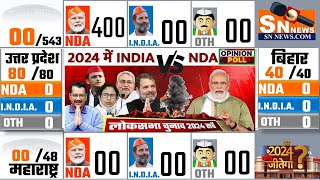 lok sabha opinion poll 2024 , | Narendra Modi | Rahul Gandhi | BJP | INDIA vs NDA | 2024 election