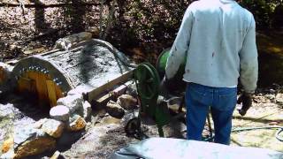 Stone bridge over creek Make a stone arch bridge with landscape wall bricks to form a perfect 4 foot arch.