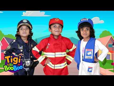 The Police Man | Kids songs & Nursery rhymes - TigiBooBoo | Jobs song