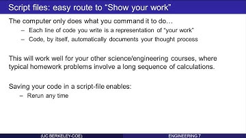 Script Files in Matlab: Part 1 (of 6)