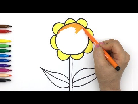 how-to-draw-a-sunflower-flower,-tree-step-by-step,-drawing-and-coloring-tutorials-for-kids,-toddlers