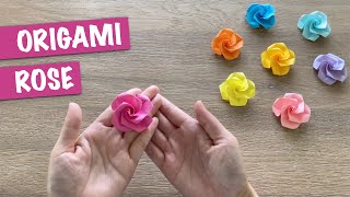 Easy Origami Paper Rose 🌹
