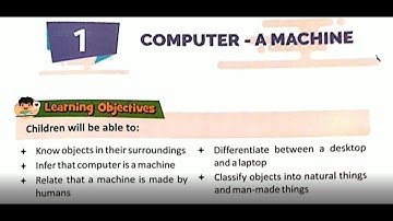 Class 3 - Computer - Chapter 1 - Computer A Machine - Part 1