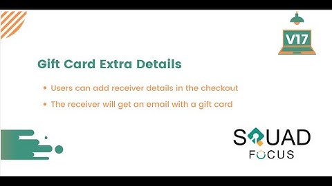 Gift Card Extra Details || Odoo modules || Odoo 17 || Squad Focus