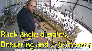 RV-10 Wings - 010 - Left wing rear spar finalizing and jstiffeners
