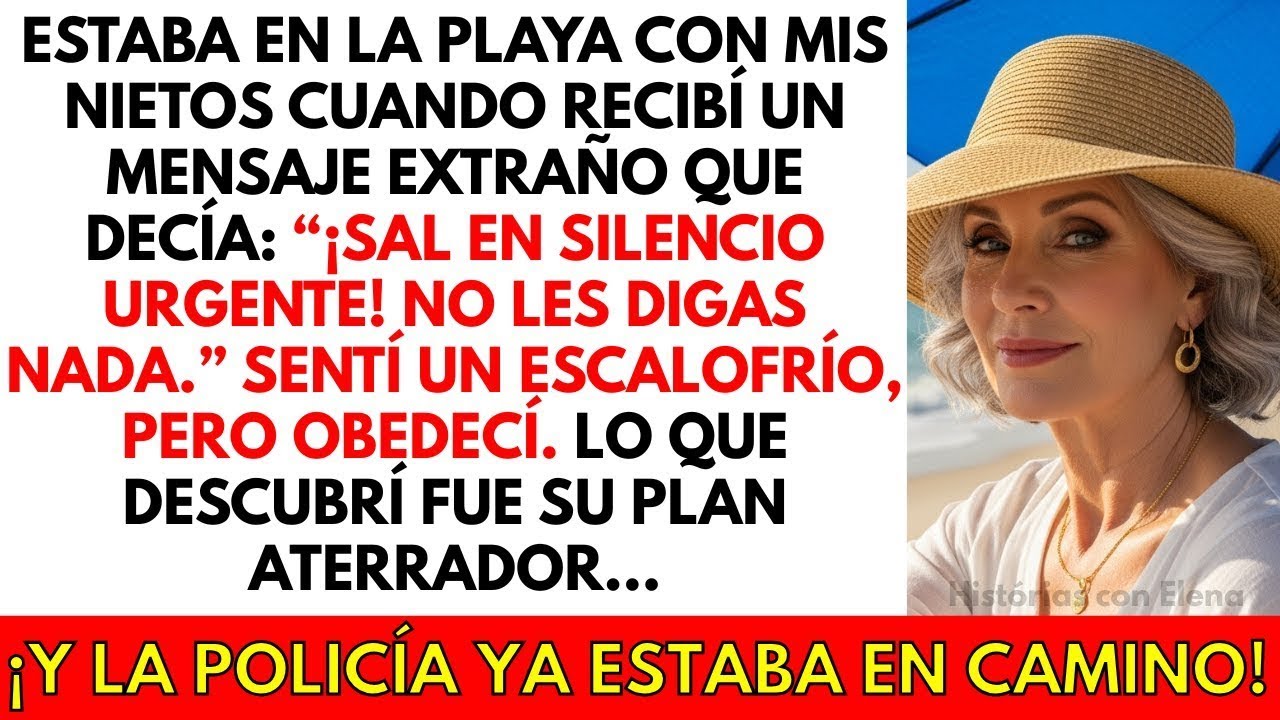 En la playa con mis nietos, recibí un mensaje misterioso  “Sal en silencio  No les digas nada…”