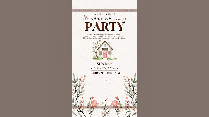 Digital invitation card for house warming