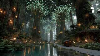 Lantern Path Beneath the Starlit Trees — Medieval Fantasy Music & Magical Landscapes | 4K screenshot 5