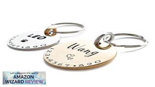 Cats Dogs ID Tags Personalized Lovely Symbols Pets Collar Name Accessories Simple Review