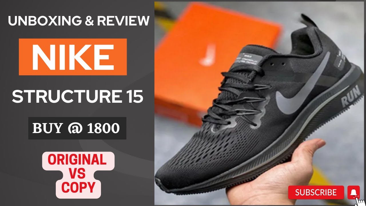 & Review of Nike Structure 15 Running Shoes | Original fake nike shoes - YouTube