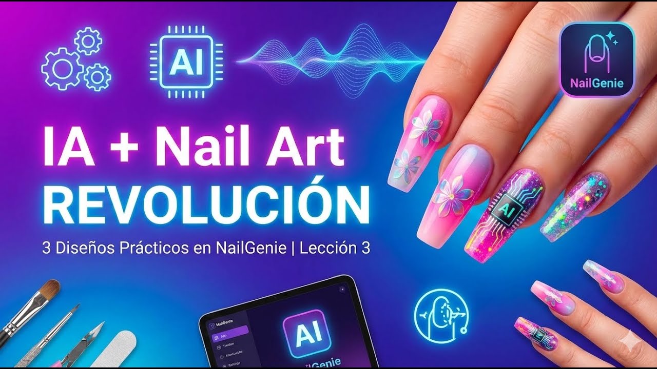 IA y Nail Art: Generadores Revolucionarios + 3 Diseños Prácticos en NailGenie | IA Manicura Mágica