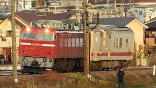 EF81 97 マヤ50 クモヤ145 EH200貨物 2018.12.8