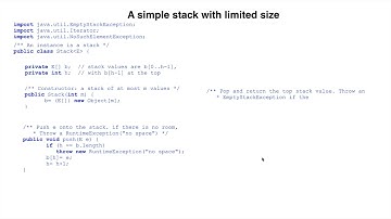 Iterator/Iterable 3. A class that implements a stack