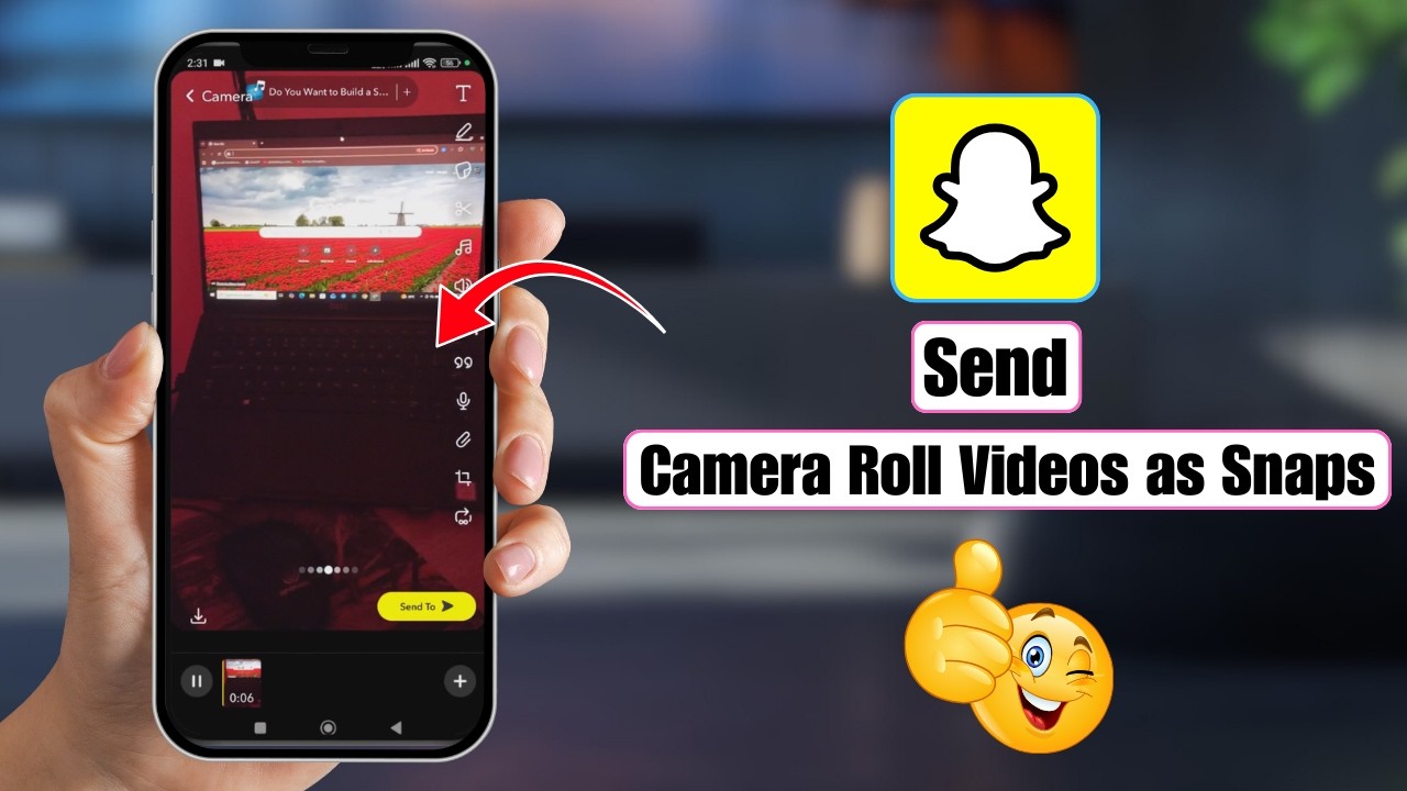 How to Send Camera Roll Videos as Snaps on Snapchat - YouTube