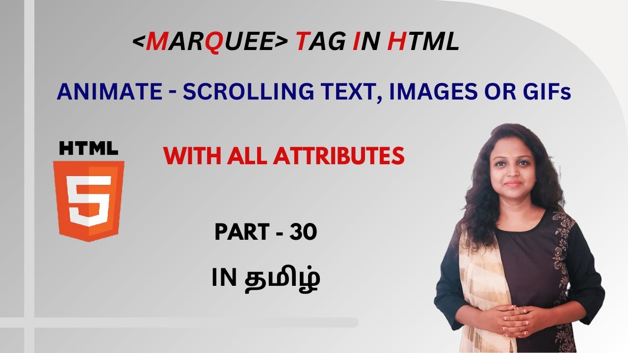 MARQUEE TAG IN HTML | SCROLLING TEXT, IMAGES AND GIFS IN HTML | HTML ...