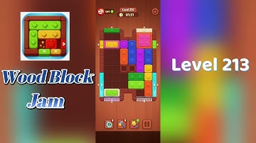 Wood Block Jam Level 213 Walkthrough | Step-by-Step Guide 🧩 | SolutionGuruji