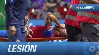 Lesión de Juanfran en el Levante UD - SD Eibar