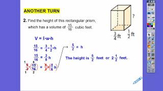 Solving Volume Equations-  Lesson 15.3