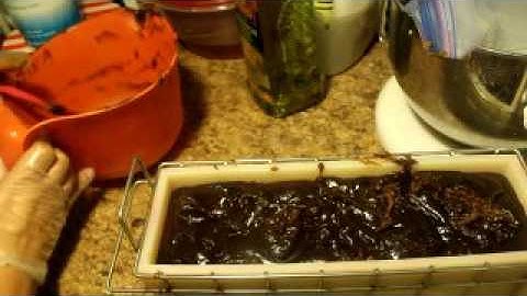 making and cutting of pine tar soap cold process