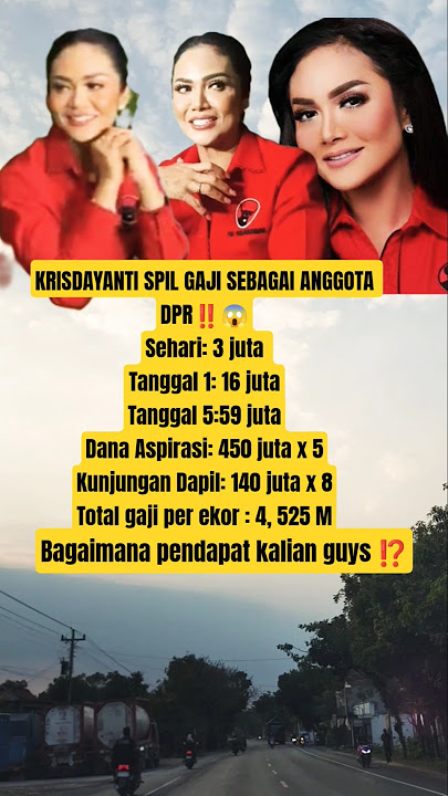 KRISDAYANTI SPIL GAJI SEBAGAI ANGGOTA DPR..‼️😱 #shorts #dprri #trending