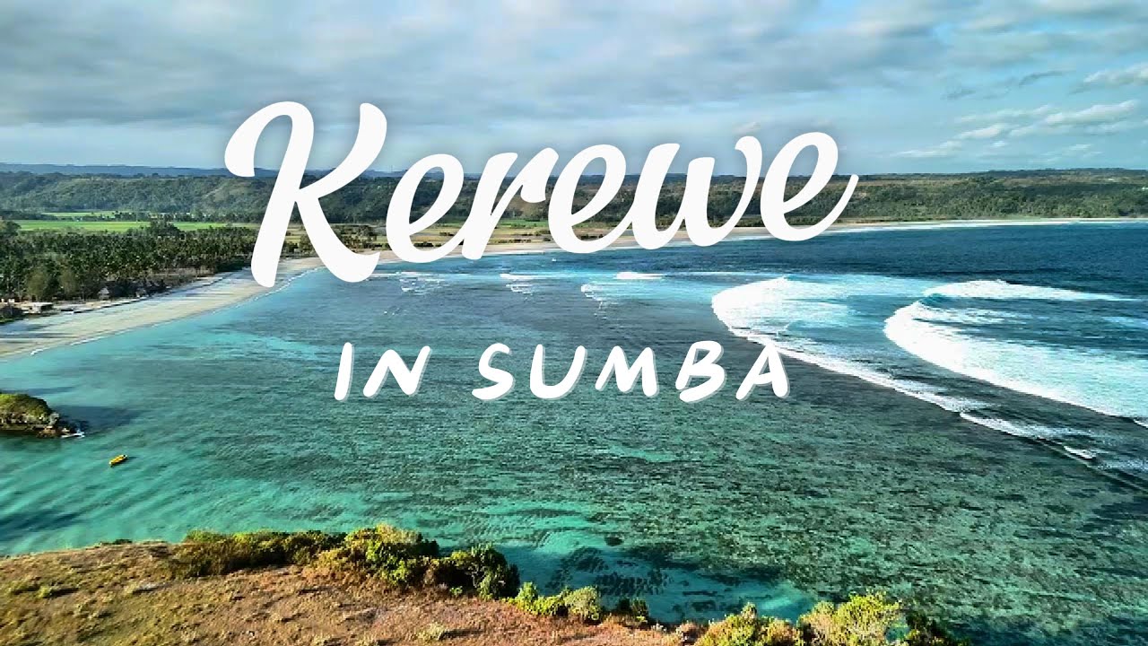 Drone Flight Above Kerewe beach Sumba.