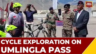 4 Day Cycle Exploration On World's Highest Motorable Road Umlingla Pass Flagged Off By Indian Army